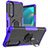 Custodia Silicone e Plastica Opaca Cover con Magnetico Anello Supporto JX1 per Sony Xperia 5 III SO-53B Viola