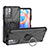 Custodia Silicone e Plastica Opaca Cover con Magnetico Anello Supporto JX1 per Xiaomi Poco M4 Pro 5G