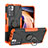 Custodia Silicone e Plastica Opaca Cover con Magnetico Anello Supporto JX1 per Xiaomi Poco X4 NFC Arancione