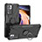 Custodia Silicone e Plastica Opaca Cover con Magnetico Anello Supporto JX1 per Xiaomi Poco X4 NFC Nero
