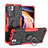 Custodia Silicone e Plastica Opaca Cover con Magnetico Anello Supporto JX1 per Xiaomi Poco X4 NFC Rosso