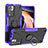 Custodia Silicone e Plastica Opaca Cover con Magnetico Anello Supporto JX1 per Xiaomi Redmi Note 11 Pro+ Plus 5G Viola