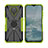 Custodia Silicone e Plastica Opaca Cover con Magnetico Anello Supporto JX2 per Nokia G10