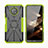 Custodia Silicone e Plastica Opaca Cover con Magnetico Anello Supporto JX2 per Nokia G300 5G Verde