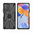 Custodia Silicone e Plastica Opaca Cover con Magnetico Anello Supporto JX2 per Xiaomi Redmi Note 11 Pro 5G Nero