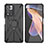 Custodia Silicone e Plastica Opaca Cover con Magnetico Anello Supporto JX2 per Xiaomi Redmi Note 11 Pro+ Plus 5G Nero