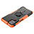 Custodia Silicone e Plastica Opaca Cover con Magnetico Anello Supporto JX3 per Samsung Galaxy A12 5G Arancione