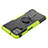 Custodia Silicone e Plastica Opaca Cover con Magnetico Anello Supporto JX3 per Samsung Galaxy M12 Verde