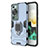 Custodia Silicone e Plastica Opaca Cover con Magnetico Anello Supporto KC1 per Huawei P60 Pro