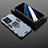 Custodia Silicone e Plastica Opaca Cover con Magnetico Anello Supporto KC1 per Oppo A58 4G Blu