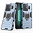 Custodia Silicone e Plastica Opaca Cover con Magnetico Anello Supporto KC1 per Realme GT Neo6 5G