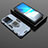 Custodia Silicone e Plastica Opaca Cover con Magnetico Anello Supporto KC1 per Vivo iQOO Neo7 5G Blu