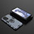 Custodia Silicone e Plastica Opaca Cover con Magnetico Anello Supporto KC1 per Xiaomi Mi 11T 5G Blu