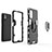 Custodia Silicone e Plastica Opaca Cover con Magnetico Anello Supporto KC1 per Xiaomi POCO M3 Pro 5G