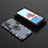 Custodia Silicone e Plastica Opaca Cover con Magnetico Anello Supporto KC1 per Xiaomi Poco M5S