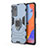 Custodia Silicone e Plastica Opaca Cover con Magnetico Anello Supporto KC1 per Xiaomi Redmi Note 11 Pro 4G