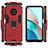 Custodia Silicone e Plastica Opaca Cover con Magnetico Anello Supporto KC1 per Xiaomi Redmi Note 9T 5G