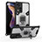 Custodia Silicone e Plastica Opaca Cover con Magnetico Anello Supporto KC3 per Xiaomi Redmi Note 11 Pro+ Plus 5G