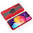 Custodia Silicone e Plastica Opaca Cover con Magnetico Anello Supporto KC4 per Samsung Galaxy A50 Rosso