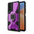 Custodia Silicone e Plastica Opaca Cover con Magnetico Anello Supporto KC4 per Vivo iQOO Z5 5G Viola