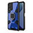 Custodia Silicone e Plastica Opaca Cover con Magnetico Anello Supporto KC4 per Vivo Y33T Blu