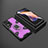 Custodia Silicone e Plastica Opaca Cover con Magnetico Anello Supporto KC4 per Xiaomi Poco X4 NFC Viola