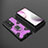 Custodia Silicone e Plastica Opaca Cover con Magnetico Anello Supporto KC5 per Vivo X70 Pro+ Plus 5G Viola