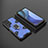 Custodia Silicone e Plastica Opaca Cover con Magnetico Anello Supporto KC5 per Vivo Y33T Blu