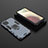 Custodia Silicone e Plastica Opaca Cover con Magnetico Anello Supporto KK1 per Samsung Galaxy F12