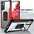 Custodia Silicone e Plastica Opaca Cover con Magnetico Anello Supporto LK1 per Samsung Galaxy S20 FE 4G