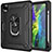 Custodia Silicone e Plastica Opaca Cover con Magnetico Anello Supporto MQ1 per Apple iPad Pro 11 (2020) Nero