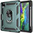 Custodia Silicone e Plastica Opaca Cover con Magnetico Anello Supporto MQ1 per Apple iPad Pro 11 (2020) Verde