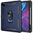 Custodia Silicone e Plastica Opaca Cover con Magnetico Anello Supporto MQ1 per Apple iPad Pro 12.9 (2022) Blu