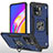 Custodia Silicone e Plastica Opaca Cover con Magnetico Anello Supporto MQ1 per Oppo A94 4G Blu