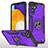 Custodia Silicone e Plastica Opaca Cover con Magnetico Anello Supporto MQ1 per Samsung Galaxy A04s