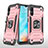 Custodia Silicone e Plastica Opaca Cover con Magnetico Anello Supporto MQ1 per Samsung Galaxy A10e