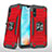 Custodia Silicone e Plastica Opaca Cover con Magnetico Anello Supporto MQ1 per Samsung Galaxy A10e Rosso