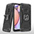 Custodia Silicone e Plastica Opaca Cover con Magnetico Anello Supporto MQ1 per Samsung Galaxy A10s