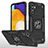 Custodia Silicone e Plastica Opaca Cover con Magnetico Anello Supporto MQ1 per Samsung Galaxy A13 5G