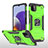 Custodia Silicone e Plastica Opaca Cover con Magnetico Anello Supporto MQ1 per Samsung Galaxy A22 5G Verde