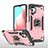 Custodia Silicone e Plastica Opaca Cover con Magnetico Anello Supporto MQ1 per Samsung Galaxy A32 4G
