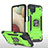 Custodia Silicone e Plastica Opaca Cover con Magnetico Anello Supporto MQ1 per Samsung Galaxy F12