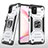 Custodia Silicone e Plastica Opaca Cover con Magnetico Anello Supporto MQ1 per Samsung Galaxy M60s