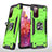 Custodia Silicone e Plastica Opaca Cover con Magnetico Anello Supporto MQ1 per Samsung Galaxy S20 FE 4G Verde