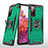 Custodia Silicone e Plastica Opaca Cover con Magnetico Anello Supporto MQ1 per Samsung Galaxy S20 Lite 5G Verde Notte