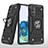 Custodia Silicone e Plastica Opaca Cover con Magnetico Anello Supporto MQ1 per Samsung Galaxy S20 Nero