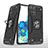 Custodia Silicone e Plastica Opaca Cover con Magnetico Anello Supporto MQ1 per Samsung Galaxy S20 Plus