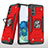 Custodia Silicone e Plastica Opaca Cover con Magnetico Anello Supporto MQ1 per Samsung Galaxy S20 Rosso