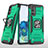 Custodia Silicone e Plastica Opaca Cover con Magnetico Anello Supporto MQ1 per Samsung Galaxy S20 Verde Notte