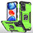 Custodia Silicone e Plastica Opaca Cover con Magnetico Anello Supporto MQ1 per Xiaomi Mi 11i 5G (2022) Verde